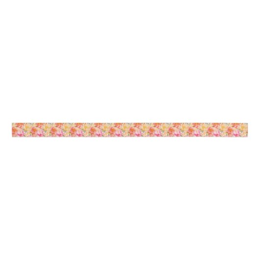 Bloemenprint Grosgrain lint (Voorkant)