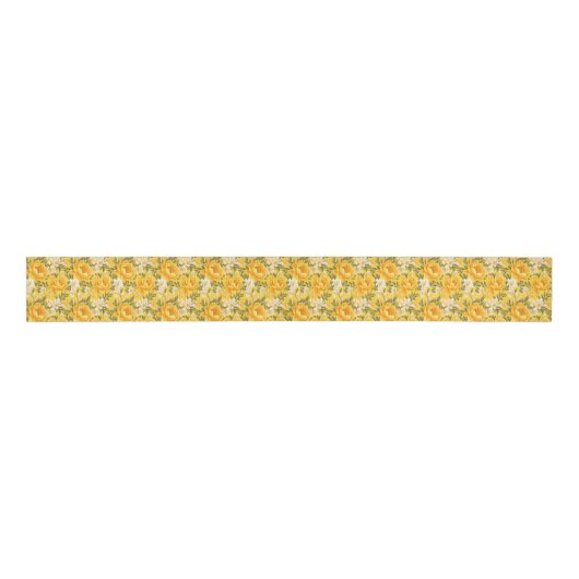Bloemenprint Grosgrain lint (Voorkant)