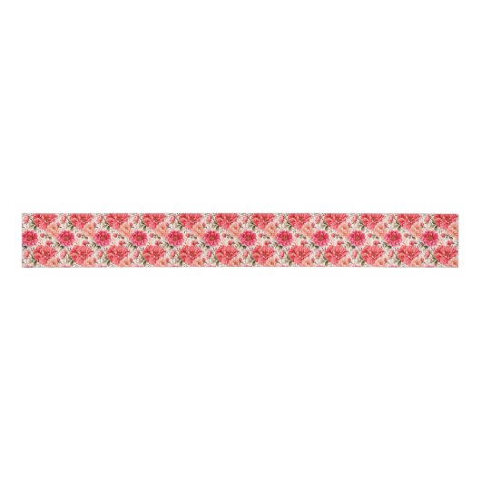 Bloemenprint Grosgrain lint (Voorkant)