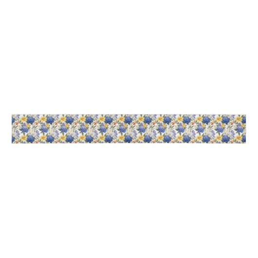 Bloemenprint Grosgrain lint (Voorkant)