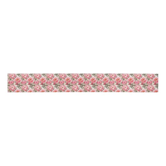 Bloemenprint Grosgrain lint (Voorkant)