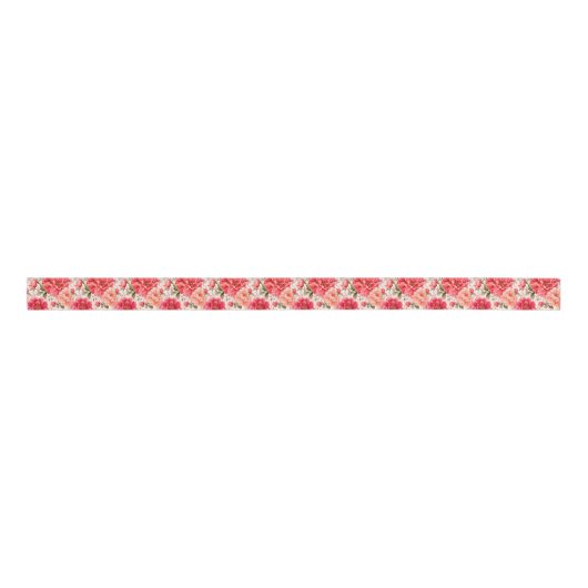 Bloemenprint Grosgrain lint (Voorkant)