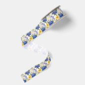 Bloemenprint Grosgrain lint (Achterkant)