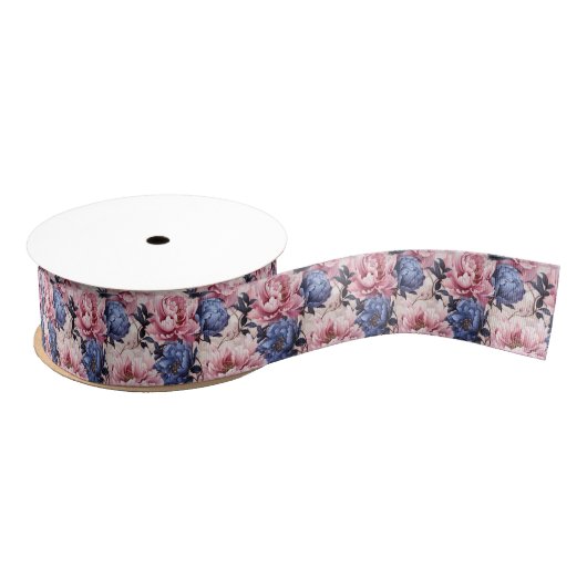 Bloemenprint Grosgrain lint (Spoel)