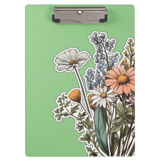 Bloemenprint Klembord (Voorkant)