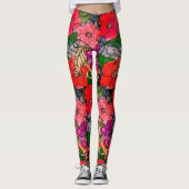 Bloemenprint Leggings voor vrouwen (Voorkant)