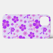  bloemenprint Paarse en roze op lavendel Case-Mate iPhone Case (Achterkant (horizontaal))