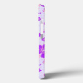  bloemenprint Paarse en roze op lavendel Case-Mate iPhone Case (Achterkant / Links)