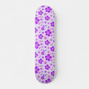  bloemenprint Paarse en roze op lavendel Persoonlijk Skateboard