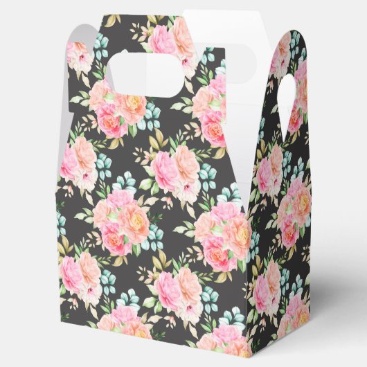 Bloemenprint Party Favor Box Bedankdoosjes (Geopend)