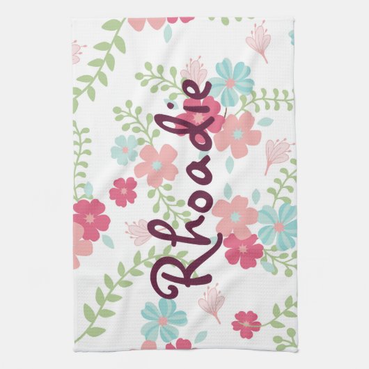  bloemenprint theedoek (Verticaal)