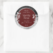 Bloemenproduct Verpakking Label Bourgogne en Zilve (Tas)