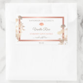 Bloemenproduct Verpakkingsetiketten Wit Rose Gold Rechthoekige Sticker (Tas)