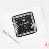 Bloemenproduct Verpakkingsetiketten Zwart-wit Vierkante Sticker (Envelop)