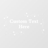 Bloemenrand Aangepaste tekst Tekendeur Venster Cli Raamsticker (Vel)