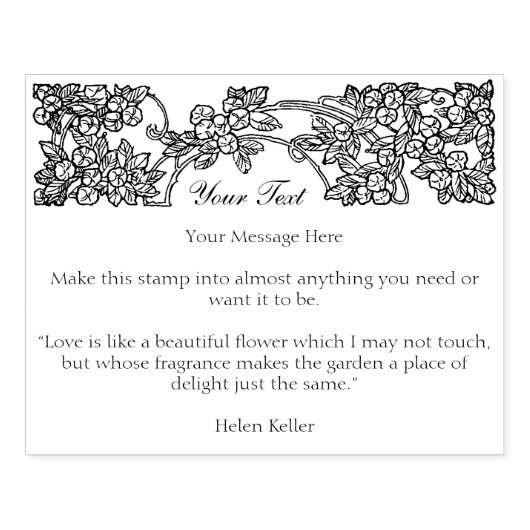 Bloemenrand aanpassen rubberstempel (Afrduk)