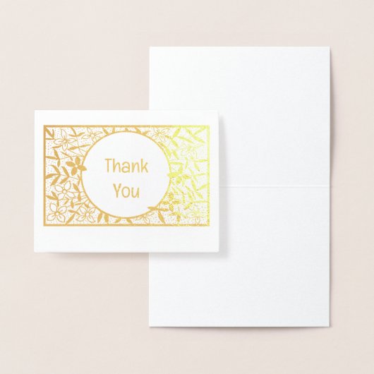 Bloemenrand Bedankt Folie Kaarten (Display)