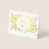 Bloemenrand Bedankt Folie Kaarten (Voorkant)