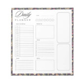 Bloemenrand blanco universele dagelijkse planner b notitieblok (Voorkant)