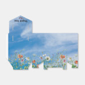 Bloemenrand en vlinder  bedankdoosjes (Uitgevouwen)