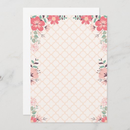 bloemenrand kaart (Voorkant / Achterkant)