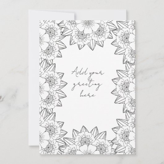 bloemenrand | Kleur je eigen groet (Voorkant)