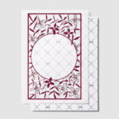 Bloemenrand met cirkelvenster vellum uitnodigingen (Offset (Uitnodiging))