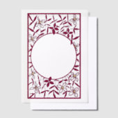 Bloemenrand met cirkelvenster vellum uitnodigingen (Offset)