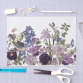 Bloemenrand met vogel, vlinders ontkoppeling tissuepapier (Craft)