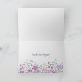 Bloemenrand Naamdag Kaart (Binnen)