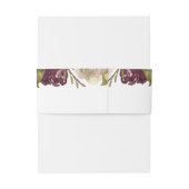 Bloemenrand Namen en datum Bruiloft Uitnodigingen Wikkel (Achterkant Voorbeeld)