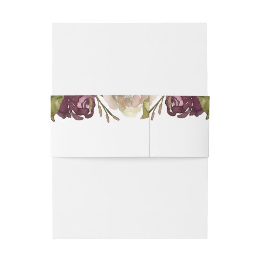 Bloemenrand Namen en datum Bruiloft Uitnodigingen Wikkel (Achterkant Voorbeeld)