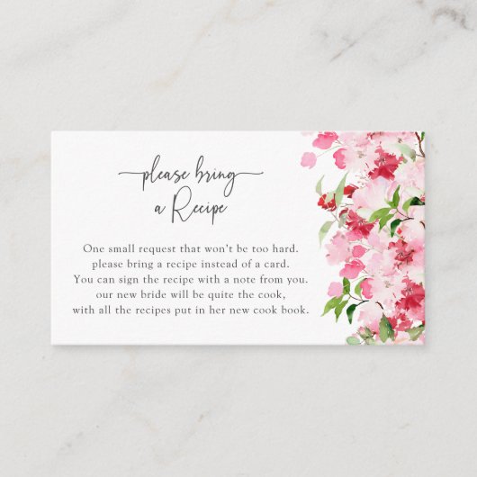 Bloemenrecept Informatiekaartje (Voorkant)