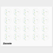 Bloemenreflecties rond Dank u Sticker (Vel)