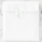 Bloemenreflecties rond Dank u Sticker (Tas)