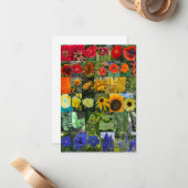 Bloemenregenboog notitiekaartje (Voorkant / Achterkant in situ)