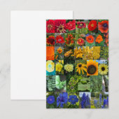Bloemenregenboog notitiekaartje (Voorkant / Achterkant)