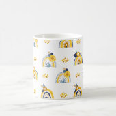  bloemenregenboog zomerpatroon koffiemok (Center)