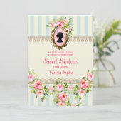  Bloemenregentschap Sweet Sixteen Invitation Kaart (Staand voorkant)