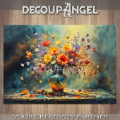 Bloemenrellen van kleuren - Decoupage - Tissuepapier