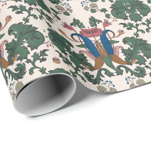  bloemenrenaissance behang. cadeaupapier (Rol Hoek)