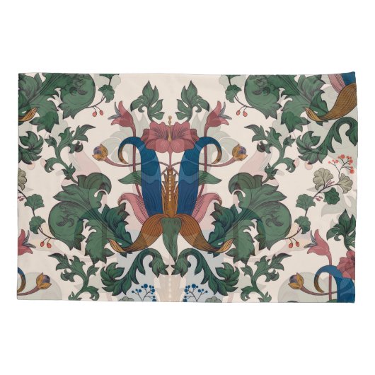  bloemenrenaissance behang. kussensloop (Achterkant)