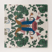 bloemenrenaissance behang. legpuzzel (Horizontaal)