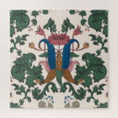 bloemenrenaissance behang. legpuzzel (Verticaal)