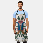  bloemenrenaissance behang. schort (Gedragen)