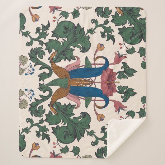  bloemenrenaissance behang. sherpa deken (Voorkant)