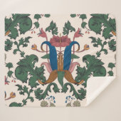  bloemenrenaissance behang. sherpa deken (Voorkant (horizontaal))