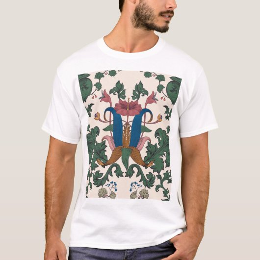 bloemenrenaissance behang. t-shirt (Voorkant)