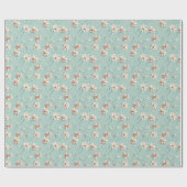 bloemenrenaissance cadeaupapier (Vlak)