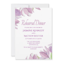 Bloemenrepetitiediner Paarse Waterverf Bloemen